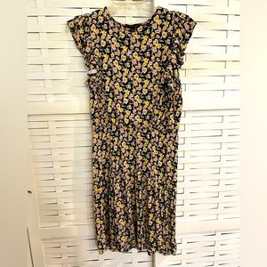 Banana Republic Floral Ruffle Sleeve Dress